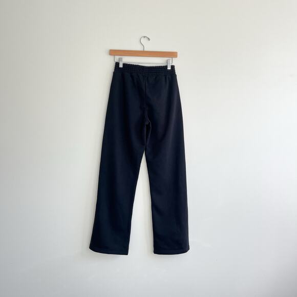 PACT NWT Courtside Classic Black Fleece Split Hem Loungewear Sweatpants, Size XS - Picture 3 of 11